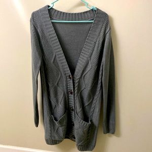 Gray cardigan